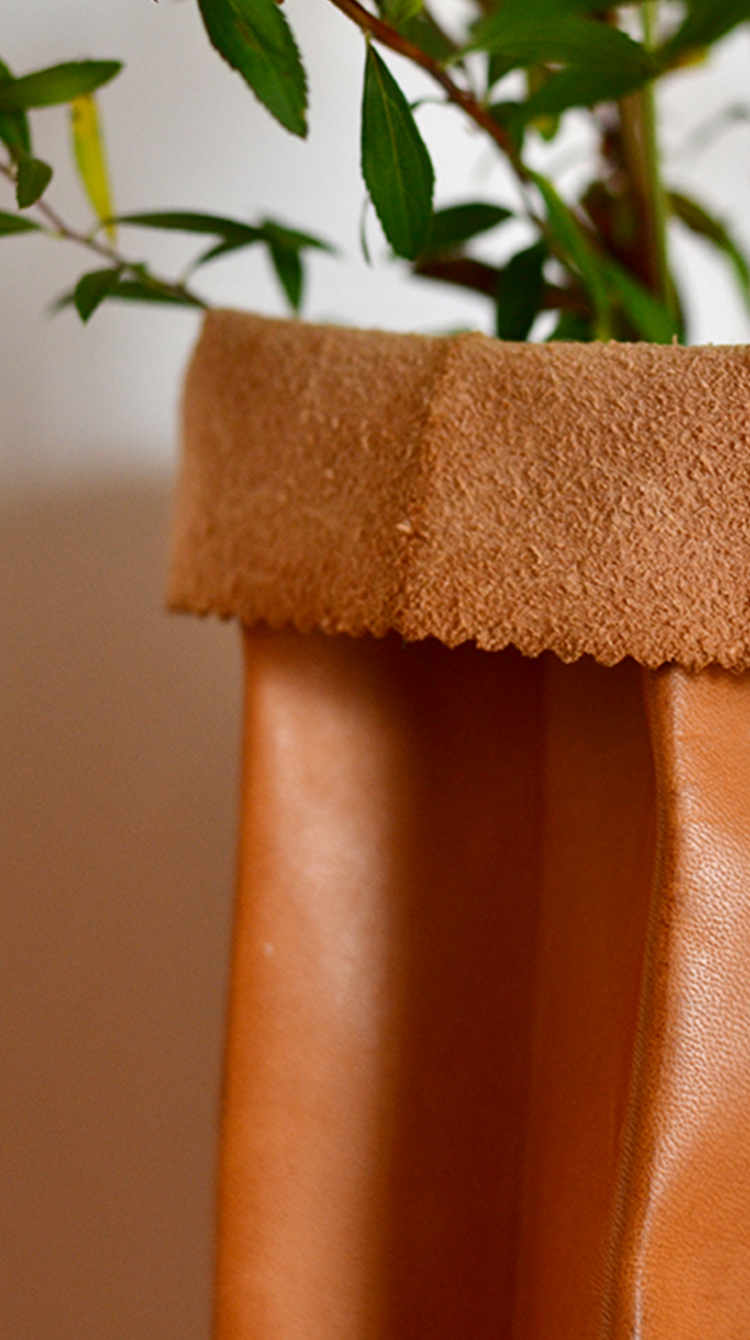 ババルデのヌメ革袋